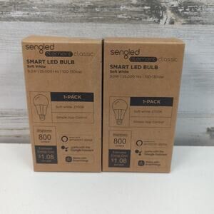 Sengled 9 watts A19 LED Bulb 800 lumens Soft White LED 60 Watt equivalent 2 Pack